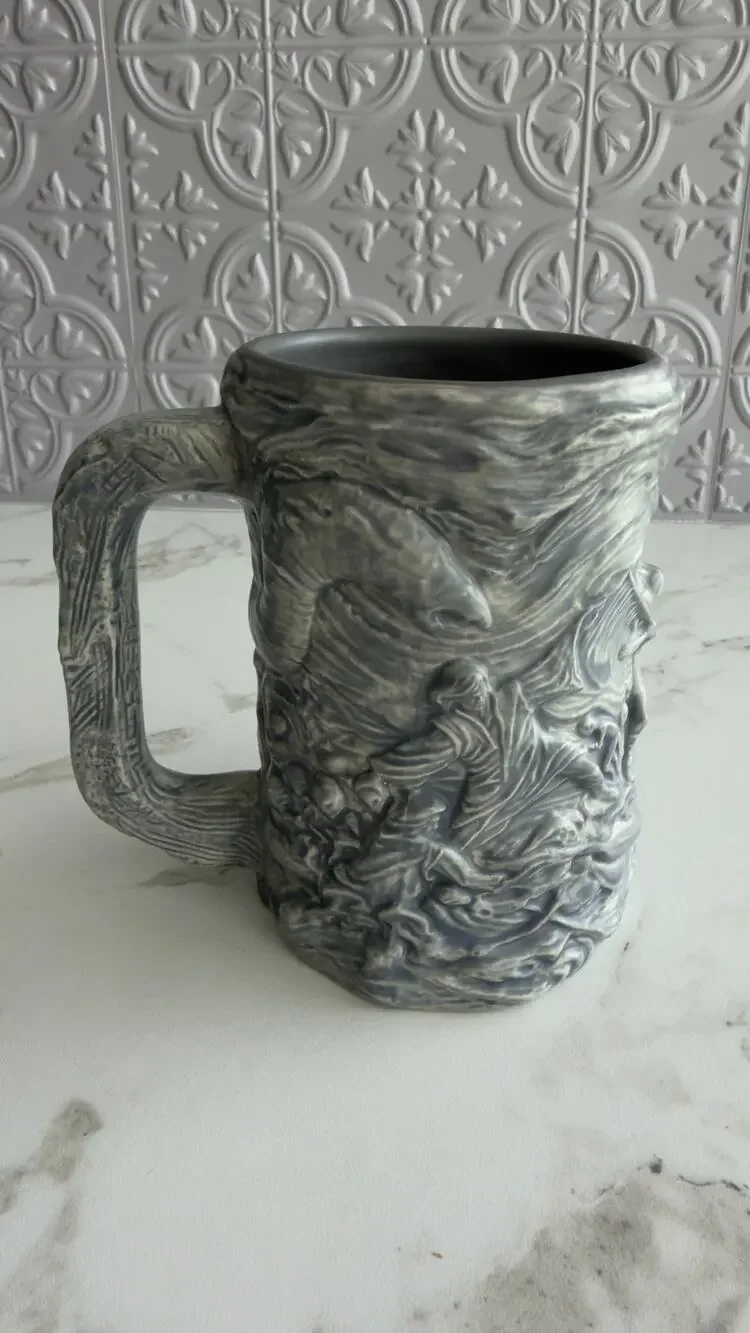 Star Wars Galaxy's Edge Dok-Ondar Jedi vs Sith Battle Relief Ceramic Mug NEW